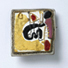 Brosche, 1967. Gold, Silber, Email, B 4,4 cm, H 4,5 cm