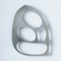 Brosche, 2000. Aluminium, B 13,5 cm, H 10 cm